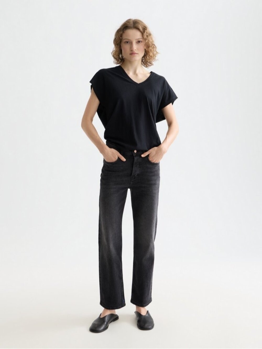 Scotch & Soda Sky straight-fit jeans Women’s Size 12 In Black Night High Rise